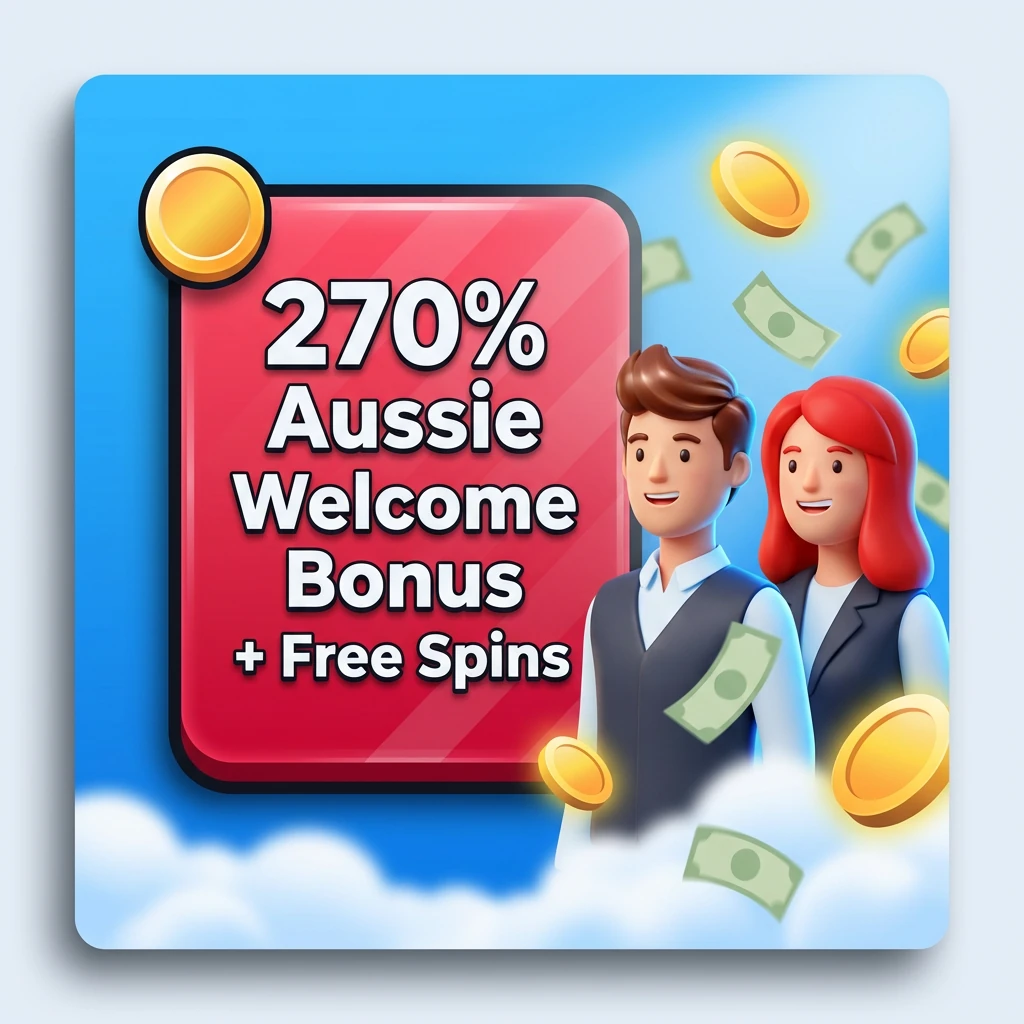 270% Aussie Welcome Bonus + Free Spins